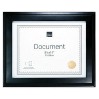 kieragrace Oxford Wood Document Frame, 8.5" x 11", Black, 12 Pack-Holds 8.5x11" document