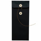 JAM Paper #10 Policy Business Envelopes with Button and String Closure - 4.125" x 9.5" - Black Linen - 500 Pack-Size: #10 (4.13 x 9.5 inches)