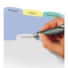 Avery Write & Erase Durable Plastic Write-On Dividers - 5 Tabs - Multi-colour- Assorted colours assist in quick reference