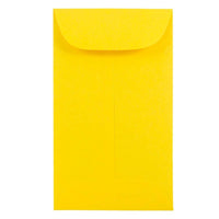 JAM Paper #3 Coin Envelopes, 2.5 x 4.25, Brite Hue Yellow Recycled, 1000 Pack-Coin Envelopes