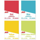 JAM Paper Full Page Labels, Sticker Paper, 8.5" x 11", Bright Assorted Colours, 40 Pack (337628assrt)-Full page labels