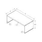 Monarch Specialties 3230 Coffee Table - Grey Cement With Tempered Glass-Thick paneled construction is made to last