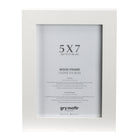 Gry Mattr Wood Photo Frame without Mat - White - 5" x 7"-Wood Frame