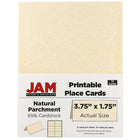 JAM Paper Printable Place Cards, 1.75 x 3.75, Natural Parchment Placecards, 2 packs of 12 (225928563g)-Natural Parchment Printable Placecards