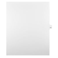 Mark Maker Legal Exhibit Index Tab White Single Tabs, 1/25th Cut, Letter Size, No Holes, Number 112, 25 Pack-White Single Tabs, 1/25th Cut