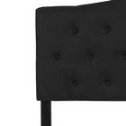 Flash Furniture Cambridge Tufted Upholstered Full Size Headboard - Black Fabric-Button Tufted with Diamond Pattern Stitching