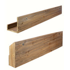 kieragrace Muskoka Cantu Shelf & Pugh Shelf - Set of 2, Walnut, (36" x 3.5" x 9.5") and (36" x 5" x 5")-Cantu: Warm walnut shelf with deep pocket, 36” by 3.5” by 9.5”