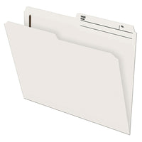 Pendaflex 1/2 Cut Ivory File Folders - Letter Size - 10 Pack-2" capacity fastener