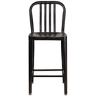 Flash Furniture Commercial Grade 24" High Metal Indoor-Outdoor Counter Height Stool - Black/Antique Gold - 2 Pack-Set of 2 Industrial Modern Counter Stools