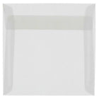 JAM Paper 9.5 x 9.5 Square Envelopes, Clear Translucent Vellum, 250 Pack (2851357H)-Clear translucent envelope