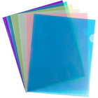 JAM Paper Plastic Sleeves, 9" x 11.5", Assorted Colours, 12 Pack (380Sasst)-Plastic sleeves