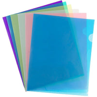 JAM Paper Plastic Sleeves, 9" x 11.5", Assorted Colours, 12 Pack (380Sasst)-Plastic sleeves