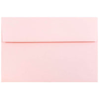 JAM Paper A8 Invitation Envelopes, 5.5 x 8.125, Baby Pink, 250 Pack (155629H)-Baby pink brite hue recycled envelope