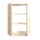 Flash Furniture Bright Beginnings Commercial Grade Bow Front 3 Tier Wooden Classroom Open Corner Storage Unit, Safe - Natural-Rounded Edges Prevent Abrasions from Accidental Contact