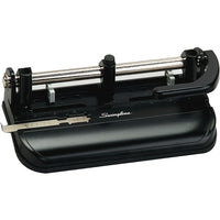 Swingline M350 Lever-Handle Extra-Heavy-Duty 3-Hole Punch, 32-Sheet Capacity-Exceptional flexibility with three 9/32" punch heads; accepts up to sever punch heads