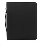 Bugatti Ring Binder In Leather - Black-Features a convenient zippered closure