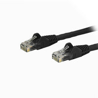 StarTech Câble de raccordement Ethernet Cat6 avec connecteurs antiaccrochements RJ-45, 125 pi, noir (N6PATCH125BK)-Protecteurs de pinces pour connecteur RJ-45 empêchent le câble de s’accrocher ou de briser pendant l’installation