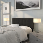 Flash Furniture Bedford Tufted Upholstered Full Size Headboard - Black Fabric-Headboard Size: 56.75''W x 2.5''D x 22''H