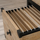 Sauder Steel River Pedestal File Cabinet - 2 drawers -  - Milled Mesquite (425909)-Full extension slides
