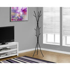 Monarch Specialties 2062 Coat Rack - Hammered Black Metal-Dimensions: 19"L x 19"W x 74"H
