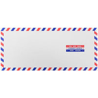 JAM Paper #10 Airmail Envelopes - 4.125" x 9.5" - White - 50 Pack -Colour: White Open End Airmail Envelope