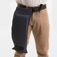 Impacto 808-00 Thigh Pad 15.5" x 6.5"-Made with denim outer cover and layered padding, color blue