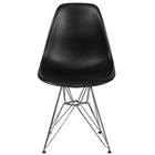Flash Furniture Elon Series Black Plastic Chair with Chrome Base-Accent Side Chair