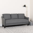 Flash Furniture Asti Upholstered Sofa - Dark Grey Fabric-Single Seat Cushion