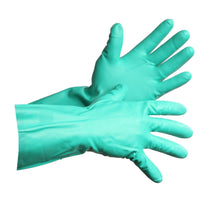 Forcefield Nitrile Flock-Lined Gloves - Green - Medium-General purpose, nitrile