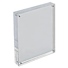 Azar Displays 11" x 8.5" Vertical/Horizontal Block Acrylic Sign Holder, Clear (104436)-Used to display graphics vertically and horizontally