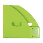 Jam Paper Plastic Magazine File Holder - 4" x 10 1/2" x 12" - Lime Green-Quantity: Sold Individually
