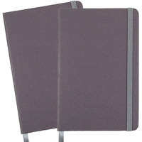 JAM Paper Hardcover Lined Notebook With Elastic Closure, Travel Size, 4 x 6 Journal, Grey, 2/Pack (340528853g)-Gray Harcover Notebook / Journal