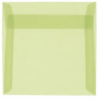 JAM Paper 6 x 6 Square Envelopes, Leaf Green Translucent Vellum, 250 Pack (PACV513H)-Leaf green translucent envelope