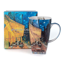 McIntosh Van Gogh Cafe Terrace Mug with Gift Box - 19.60oz-It has a unique shape that is ideal for showcasing beautiful art