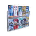 Azar Displays 15.75" x 23.75" 10 Pocket Wall Mount Acrylic Brochure Holder, 2 Pack (252069)-10-pocket wall mount brochure holder maximizes advertising opportunities