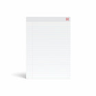 TRU RED Wide Ruled Notepad - 8.5" x 11.75" - White - 50 Sheets/Pad - 12 Pack-Top-bound design lets you quickly flip through papers to find information