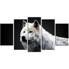 Designart Wonder of the Wolf Canvas Art Print, 5 Panels, (PT2329-373)-Print