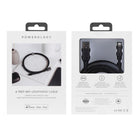 Powerology 6' Sync Braided Apple MFi Certified Lightning Charging Cable for iPhone, iPad & iPod - Black-A velcro strap is included