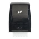 Scott Essential Manual Hard Roll Towel Dispenser - for Purple Core Scott Roll Towels - 12.63" x 16.13" x 10.2" - Black - 1 Pack-Black