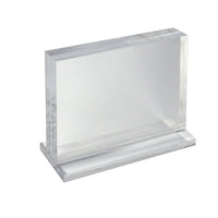Azar Vertical Acrylic Block On Acrylic Base, 11" x 8.5" (104522)-Sign Holder