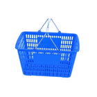 FuTECH Chrome Handle Shopping Baskets - 18.5"L x 13"W x 10"H - Blue - 4 Pack-Retail Shopping