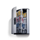 Durable Office Products Brushed Aluminum Key Cabinet with Combination Lock - 72 Key - Silver-72 Key Tags