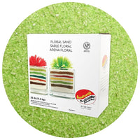 Sandtastik Floral Coloured Sand, 25 lb (11.3 kg) Box, Citrus Lime-Coarse grain with natural sparkle throughout