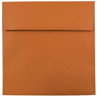 JAM Paper 8.5 x 8.5 Square Envelopes, Dark Orange, 1000 Pack (3157503B)-Dark orange