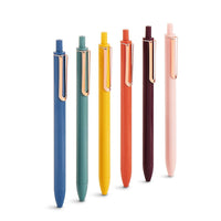 Poppin Retractable Gel Luxe Pens - Black Ink - Assorted Colours - 12 Pack-Retractable Gel Luxe Pen