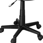 Xtech Contemporary Cloth Office Chair with Armrests - Black-Features a cushioned seat and smooth wheels for comfort and durability