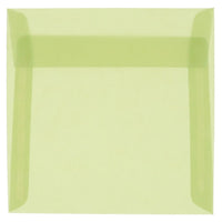 JAM Paper 6.5 x 6.5 Square Envelopes, Leaf Green Translucent Vellum, 250 Pack (1592115H)-Leaf green translucent envelope