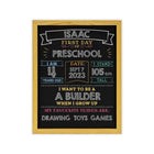 Quartet First Day of School Reusable Chalkboard, 11" x 14"-Wood finish frame adds a premium look