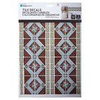 CTG Brands Diamond Graphic Tile Border Wall Decals, 9.8" x 12.4", Beige/Brown, 6 Pack-Versatile: use the peel and stick backsplash wallpaper for kitchen sink walls, bathroom backsplash, bedroom walls, laundry room, staircase, or on any other flat surfaces that are non-porous surfaces