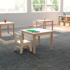 Flash Furniture Bright Beginnings Commercial Grade Wooden Square Preschool Classroom Activity Table (MKME088008)-Accommodates up to 3 Children